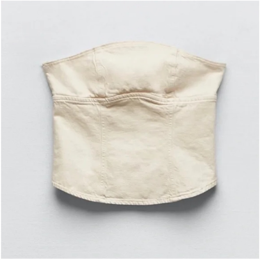 Zara Strapless Denim Top
